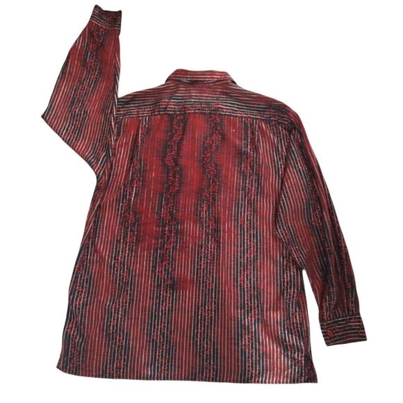 Pronti Collection by Phita Red & Black Long Sleeve Button Down Shirt - Picture 2 of 11